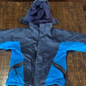 Kids Blue and Black Hooded Jacket